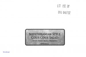 Mediterranean-Style Cous Cous Salad Recall