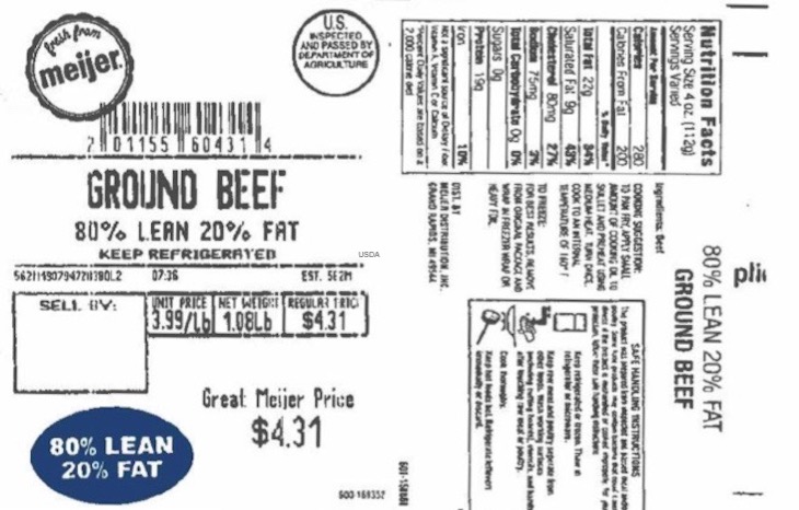Meijer Ground Beef Loaf Recall