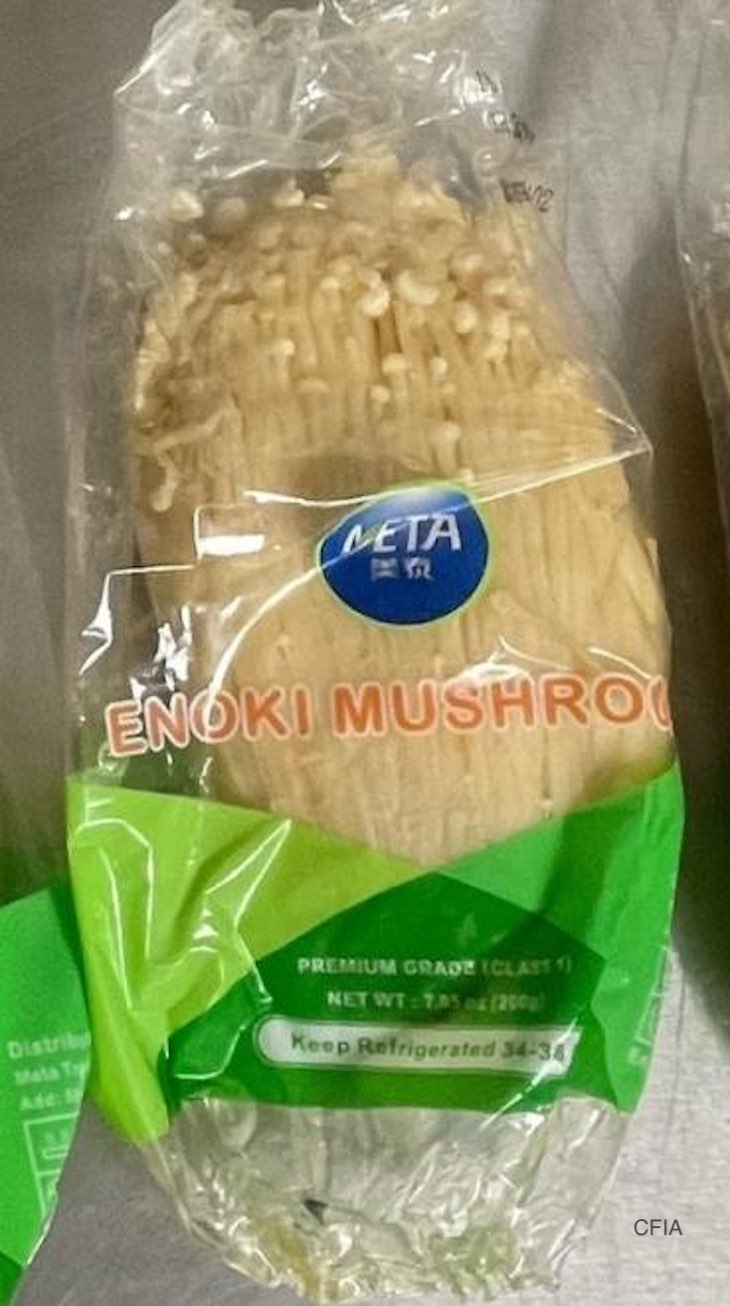 Meta Enoki Mushrooms Recalled in Canada For Possible Listeria