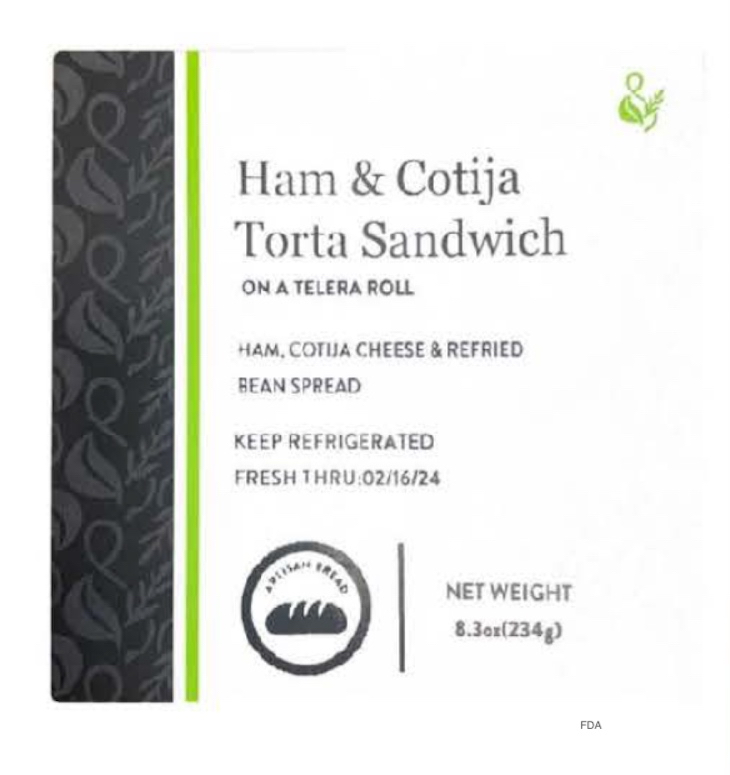 Mg Foods Ham & Cotija Torta Recalled For Possible Listeria 