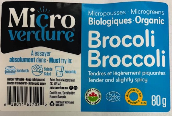 Micro Verdure Microgreens Recalled in Canada For E. coli