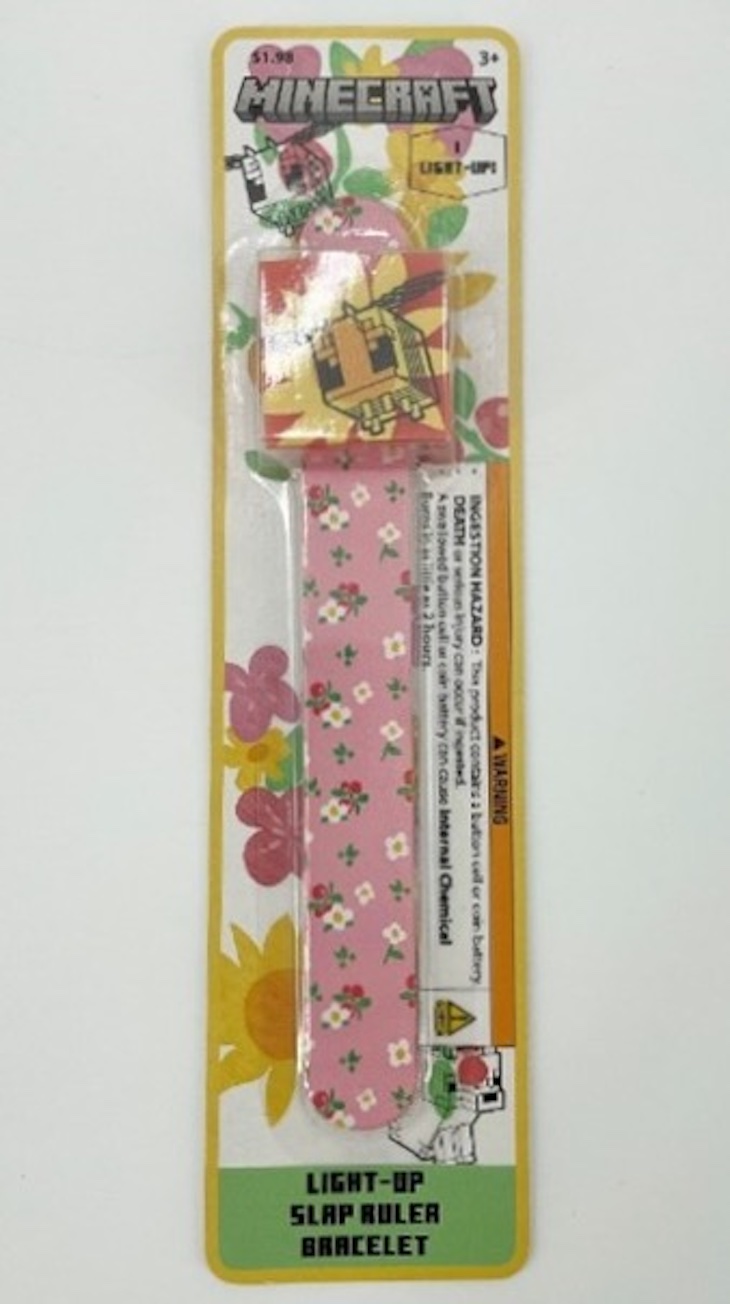 Minecraft Light-Up Slap Bracelets Recalled For Button Batteries