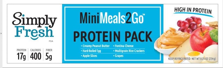 MiniMeals2Go Protein Pack and Avocado Toast Recalled For Listeria