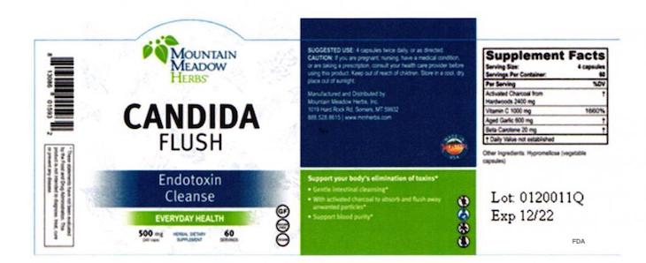 Mountain Meadow Herbs Candida Flush Recalled For Exploding Bottle Risk