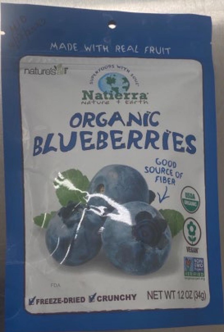 Natierra Freeze Dried Blueberries Recalled For Lead