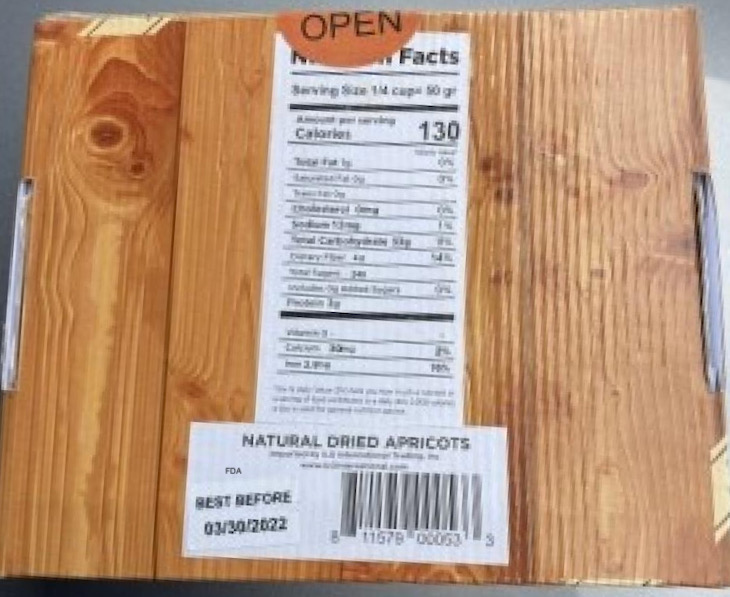Natural Delight Collection Dried Apricots Recalled For Sulfites
