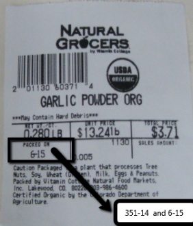 Natural Grocers Garlic Powder Salmonella Recall