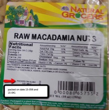 Natural Grocers Macadamia Nuts Salmonella Recall