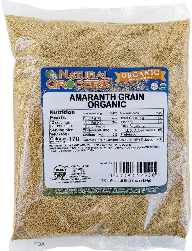 Natural Grocers Organic Amaranth Grain Recalled For Salmonella
