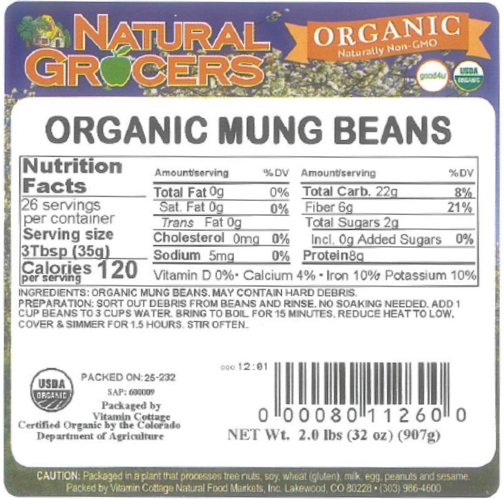 Natural Grocers Organic Mung Beans Recalled For Glass Pieces