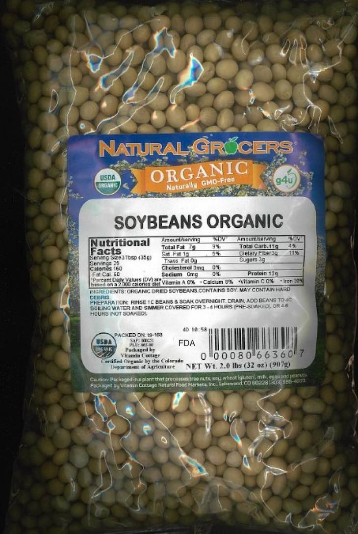 Natural Grocers Organic Soybeans Recalled For Mold