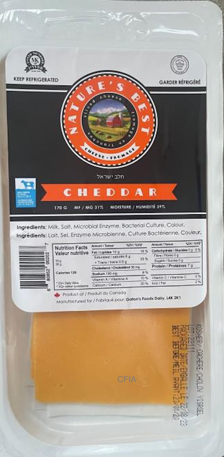 Nature's Best Cheddar Cheese Recalled For Possible Listeria