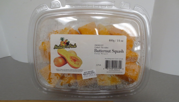 Nature's Pick Cubed Butternut Squash Recalled For Listeria