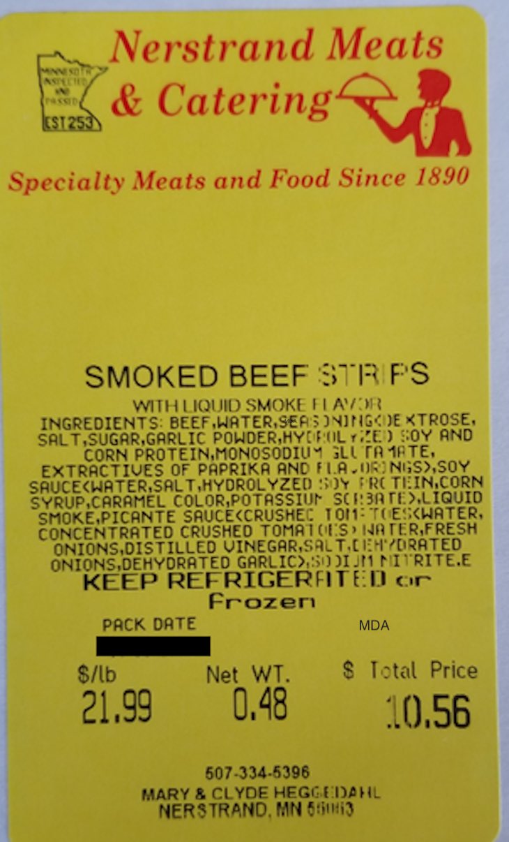 Nerstrand Meats and Catering Recalls Jerky-Style Products For Improper Processing