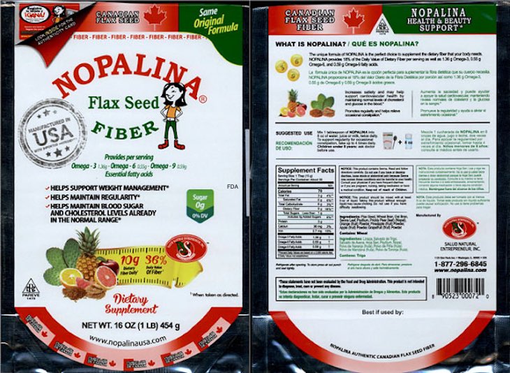 FDA Issues Health Alert Over Nopalina Flax Seed For Salmonella