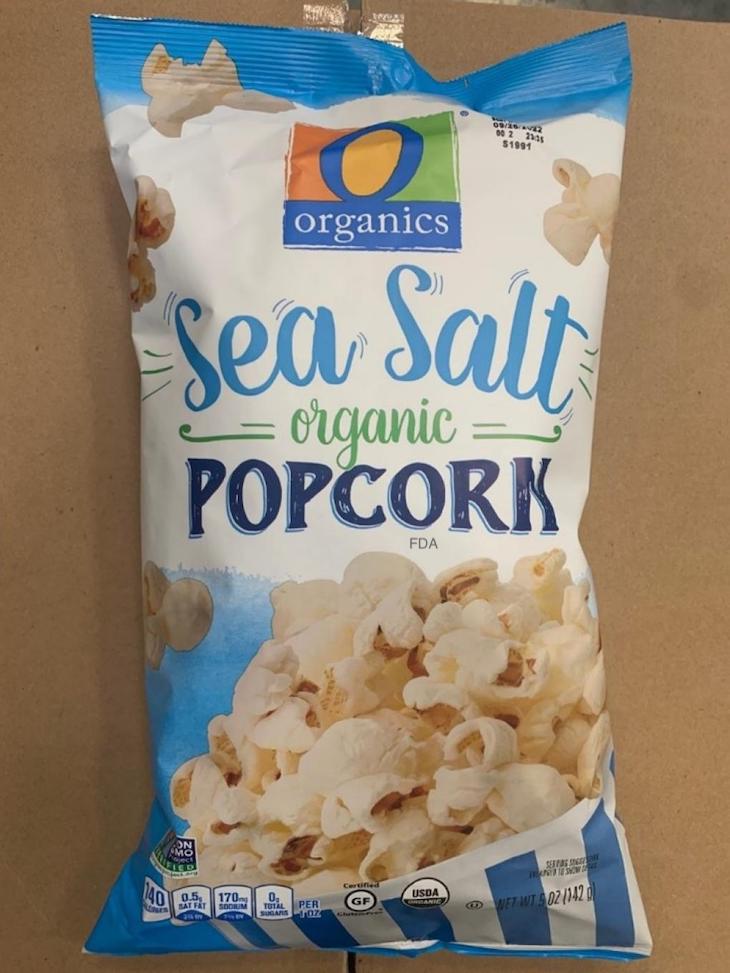 O Organics Sea Salt Organic Popcorn Recalled For Undeclared Milk