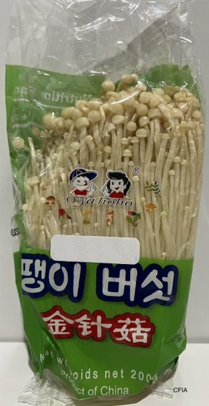 O'Ya hoho Enoki Mushrooms Recalled in Canada For Listeria