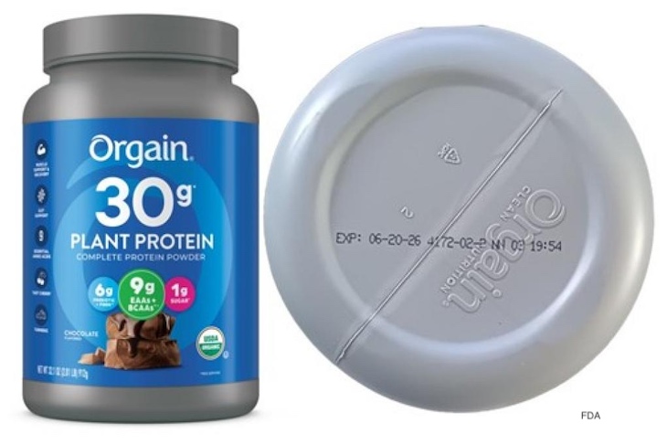 Orgain Chocolate Plant Protein Powder Recalled For Peanut