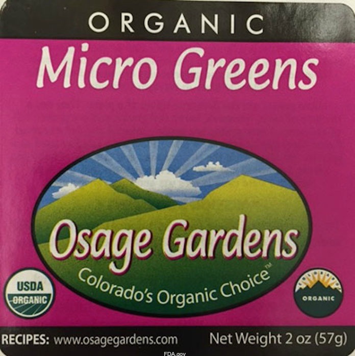 Osage Gardens Micro Greens Salmonella Recall