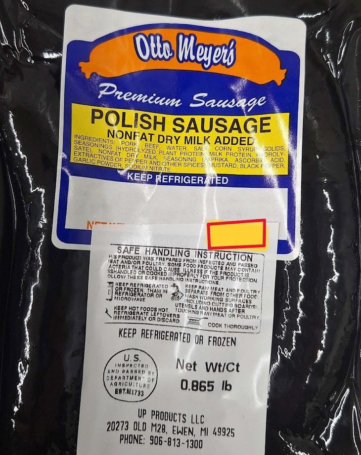 Otto Meyer's Sausages Recalled For Undeclared Soy