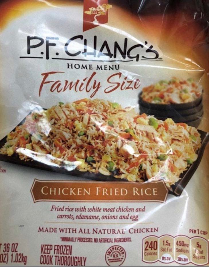 P.F. Chang Chicken Fried Rice Recall