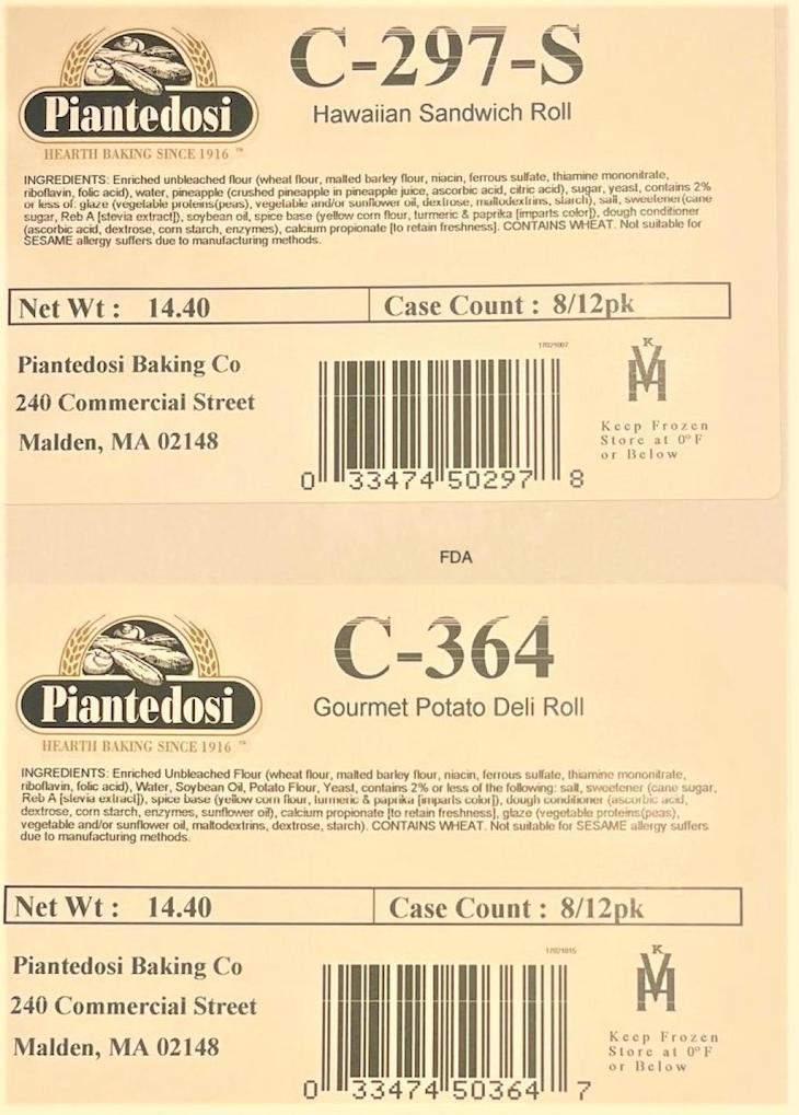 Piantedosi Baked Products Recalled For Botulism and Cronobacter