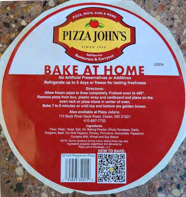 Pizza John's Pepperoni Pizzas Recalled For Lack of Inspection