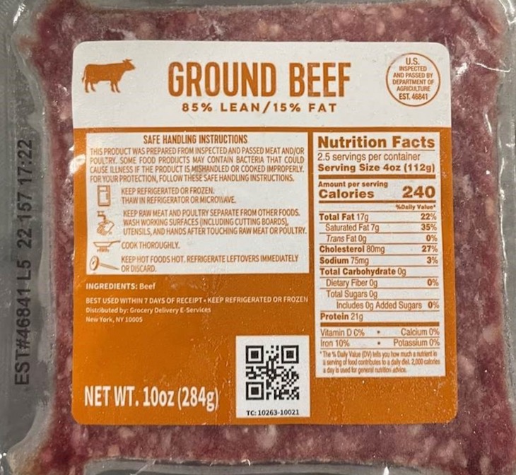 Possible HelloFresh Ground Beef E. coli O157:H7 Outbreak Announced by USDA