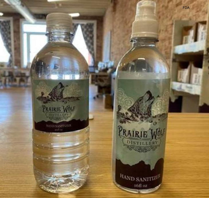 Prairie Wolf Distillery Hand Sanitizer Recalled For Packaging Issue