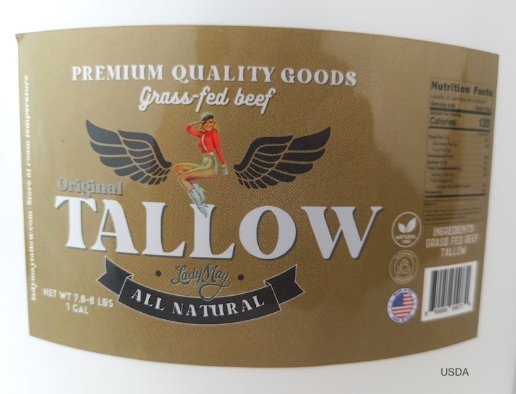 Premium Quality Goods Beef Tallow Recalled For No Inspection 