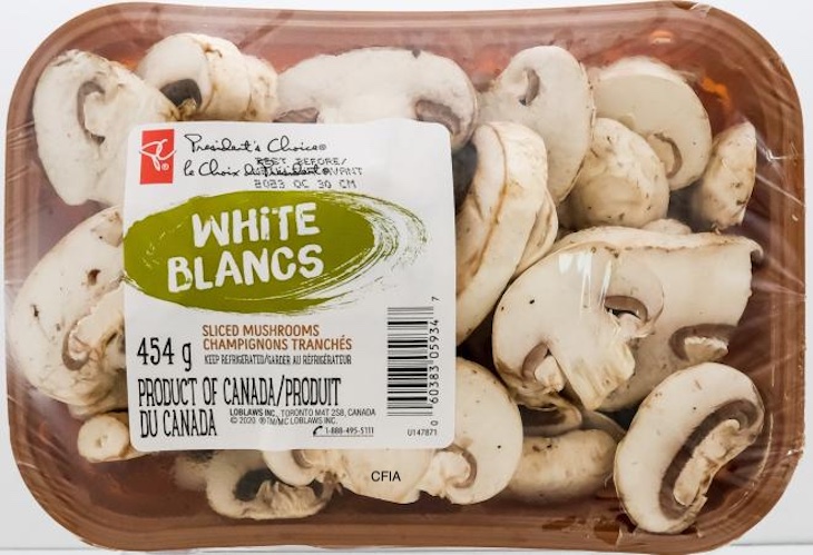 President's Choice White Sliced Mushrooms Recalled For Listeria