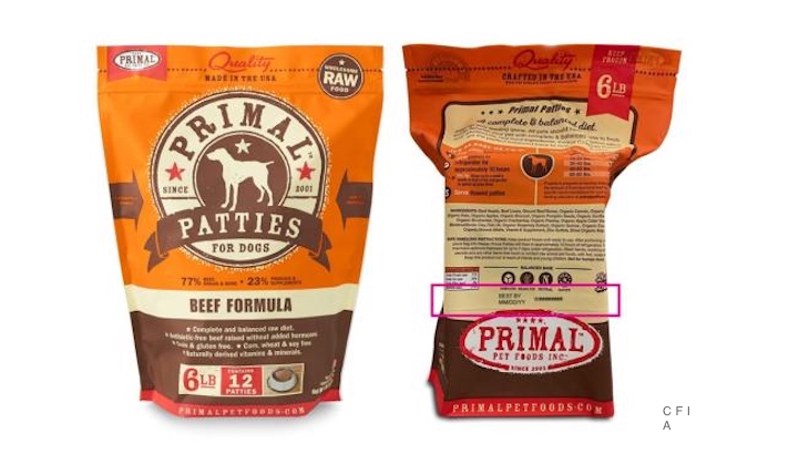 Primal Patties Beef For Dogs Recalled in Canada For Listeria