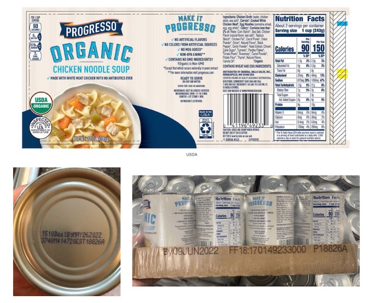 Progresso Organic Chicken Noodle Soup Recalled For Allergens