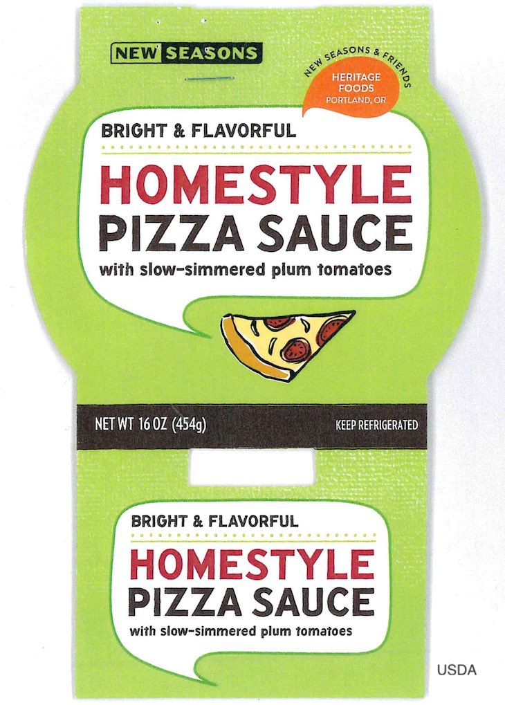 Public Health Alert For New Seasons Pizza Sauce For Allergens