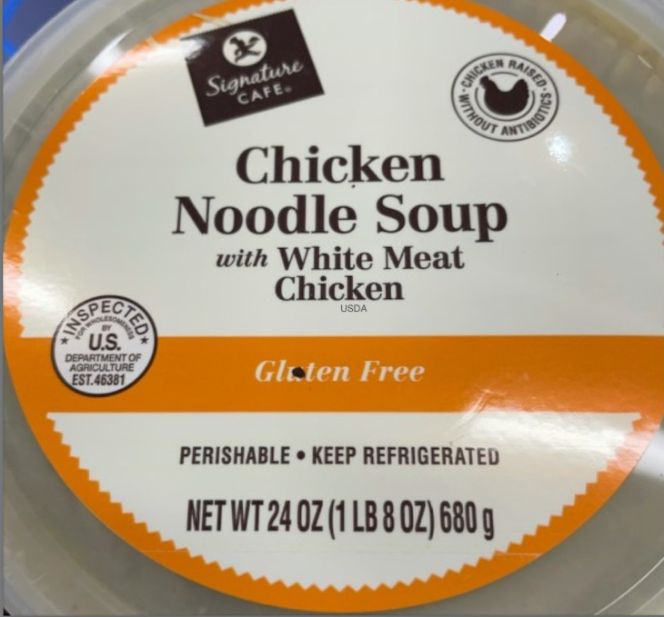 Public Health Alert For Signature Cafe Chicken Noodle Soup Issued