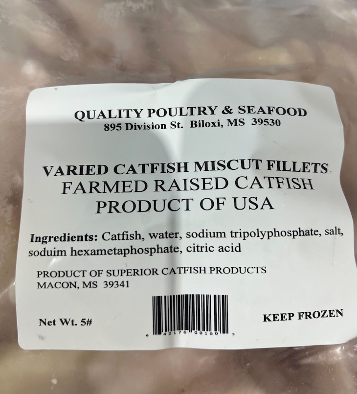 Quality Poultry & Seafood Recalls Catfish For Lack of Inspection