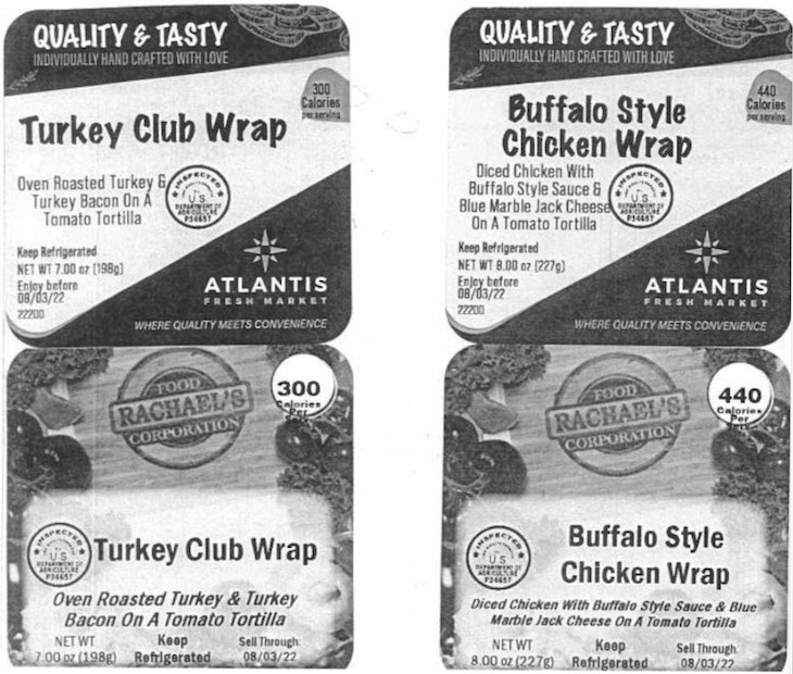 Rachael's Food Meat Wrap Products Recalled For Possible Listeria 