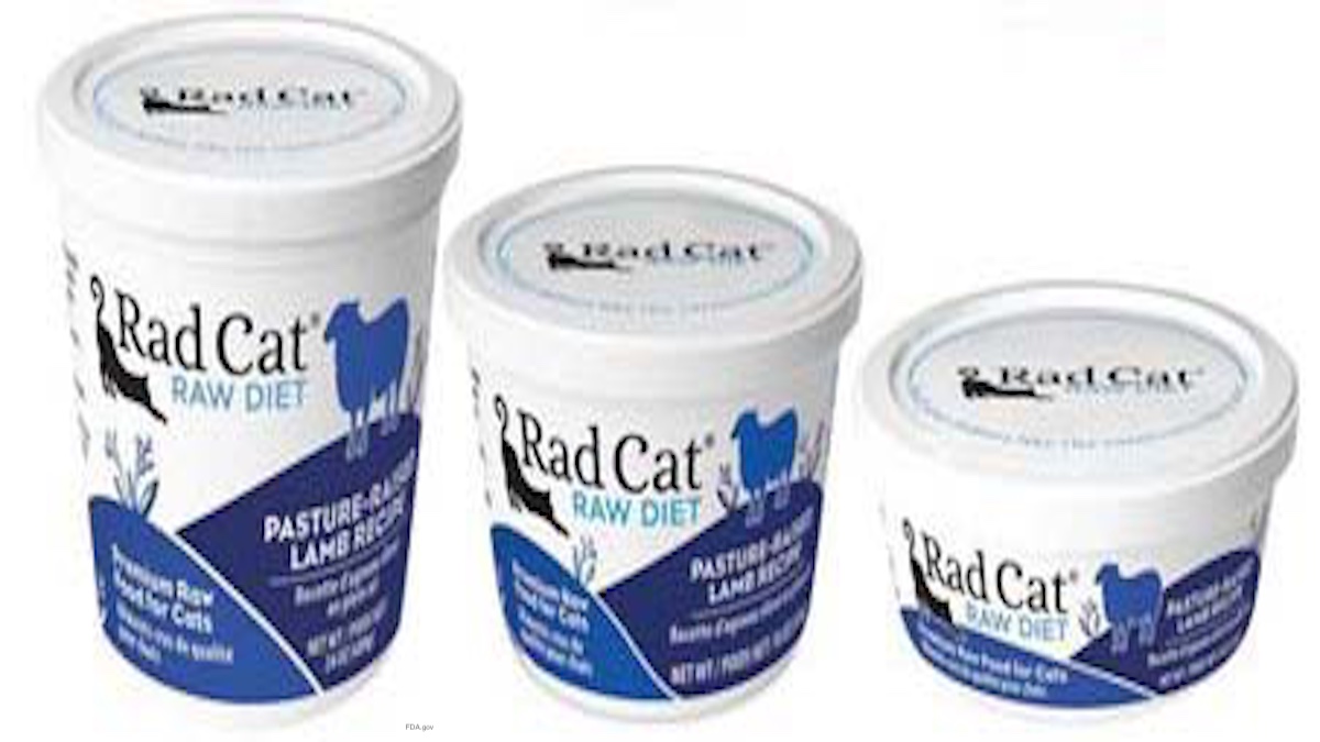 Rad Cat Raw Diet Pet Food Recall