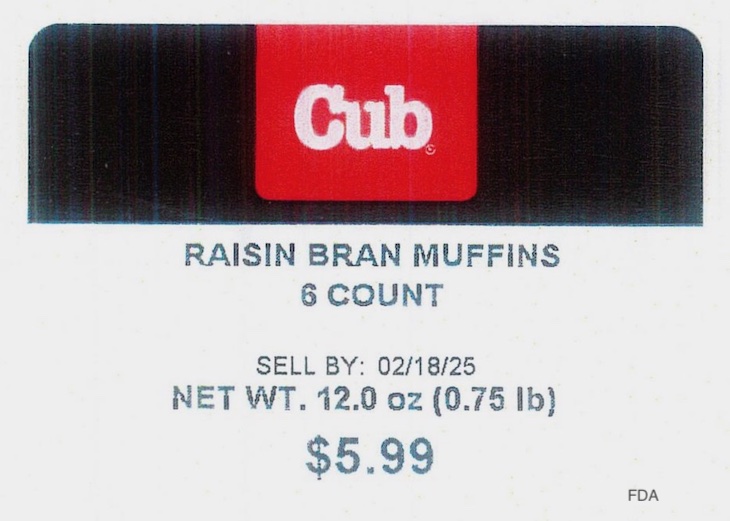 Raisin Bran Muffins Sold in MN Recalled For Undeclared Walnut