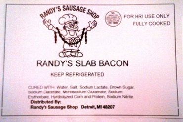 Randys Slab Bacon Recall