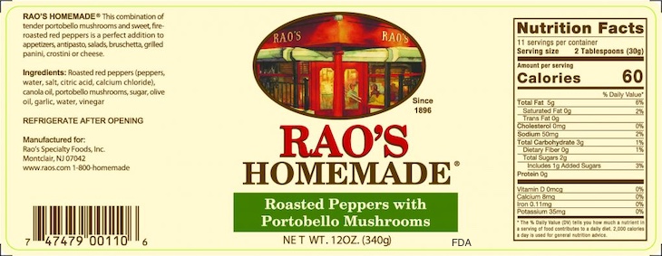 Rao's Homemade Roasted Red Peppers Recalled For Pine Nuts