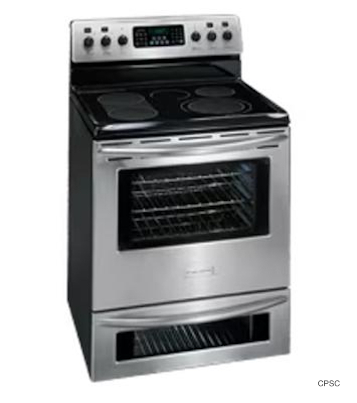 Recall of Frigidaire and Kenmore Electric Ranges Reannounced