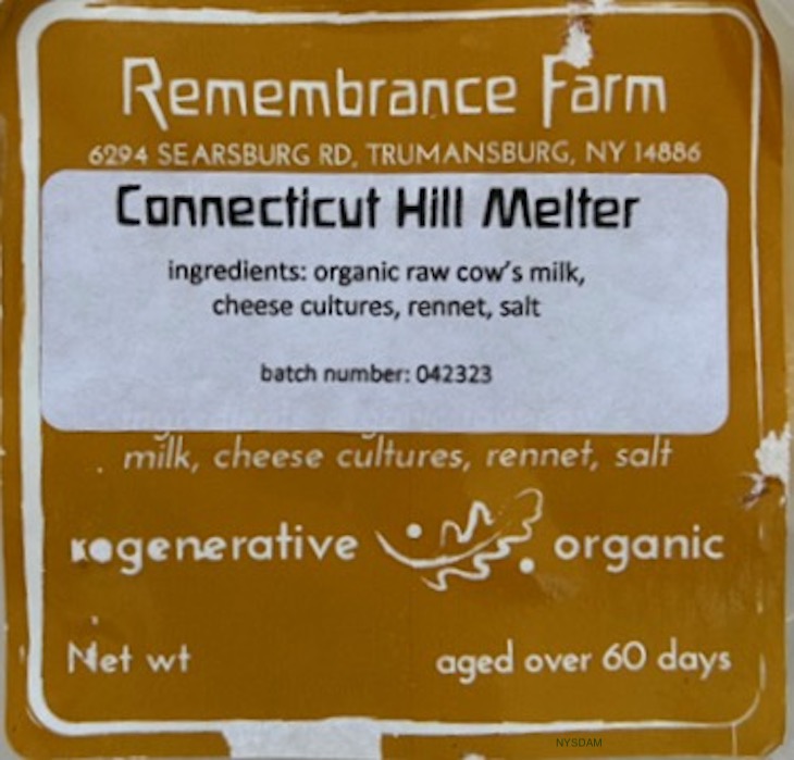 Remembrance Farm Raw Milk Cheese Recalled For Listeria