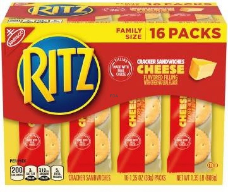 Ritz Cheese Cracker Sandwiches Recalled For Undeclared Peanut