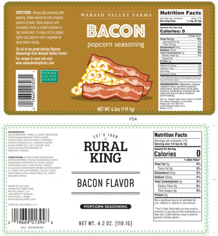 Rural King Bacon Seasoning Recalled For Undeclared Soy