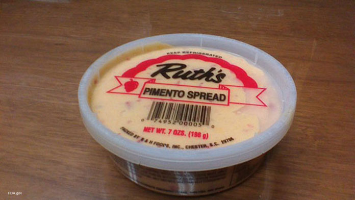 Ruth's Pimento Spread Listeria Recall