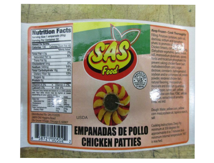 SAS Food Empanadas Recalled For Lack of Inspection