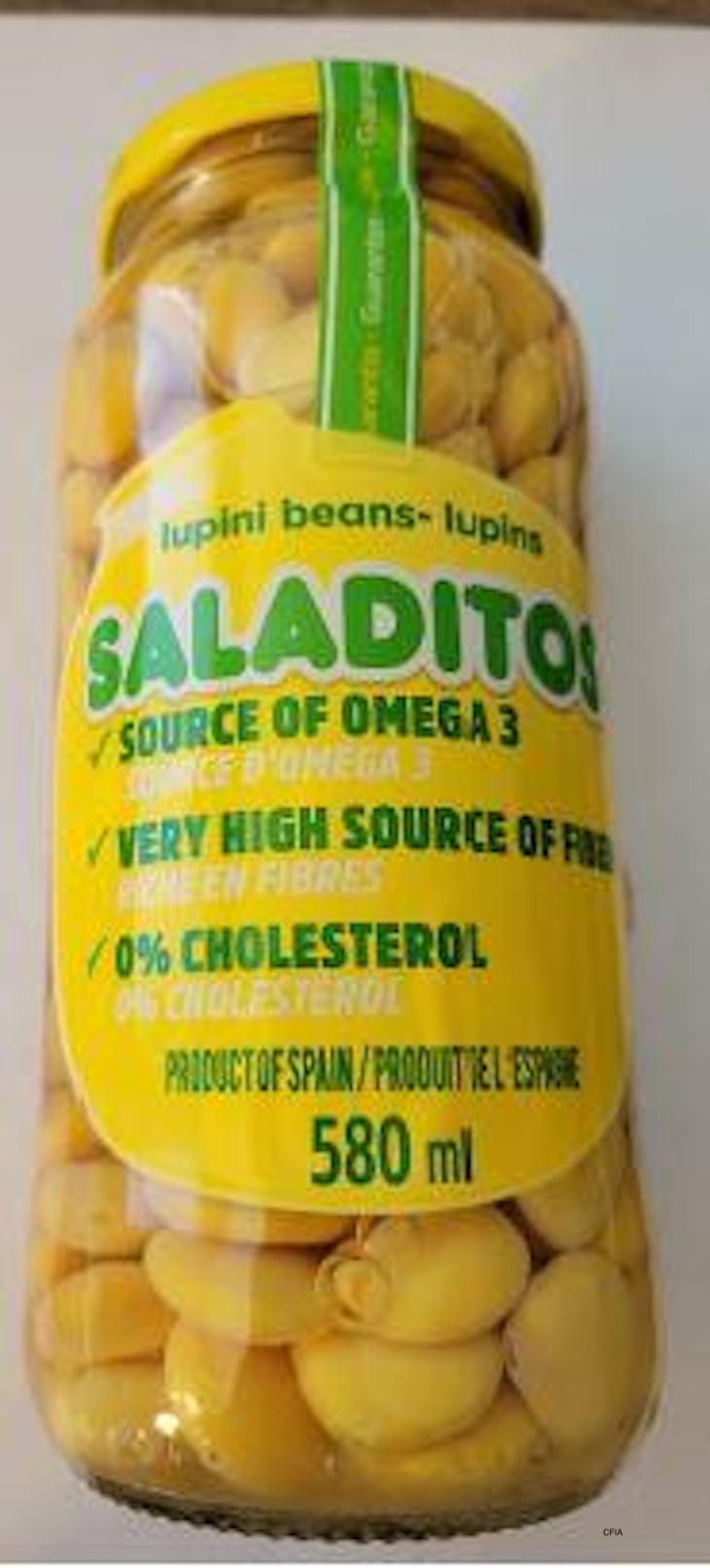 Saladitos Lupini Beans Recalled in Canada For Possible Botulism