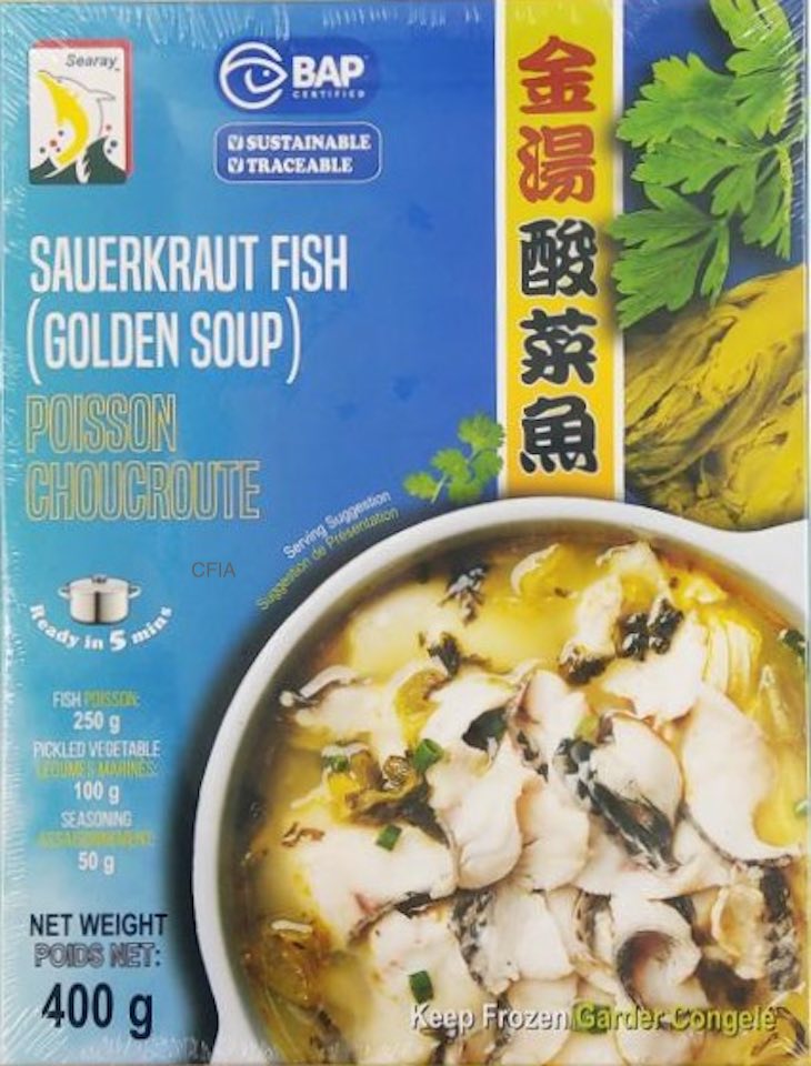 Sauerkraut Fish Products Recalled in Canada For Undeclared Milk