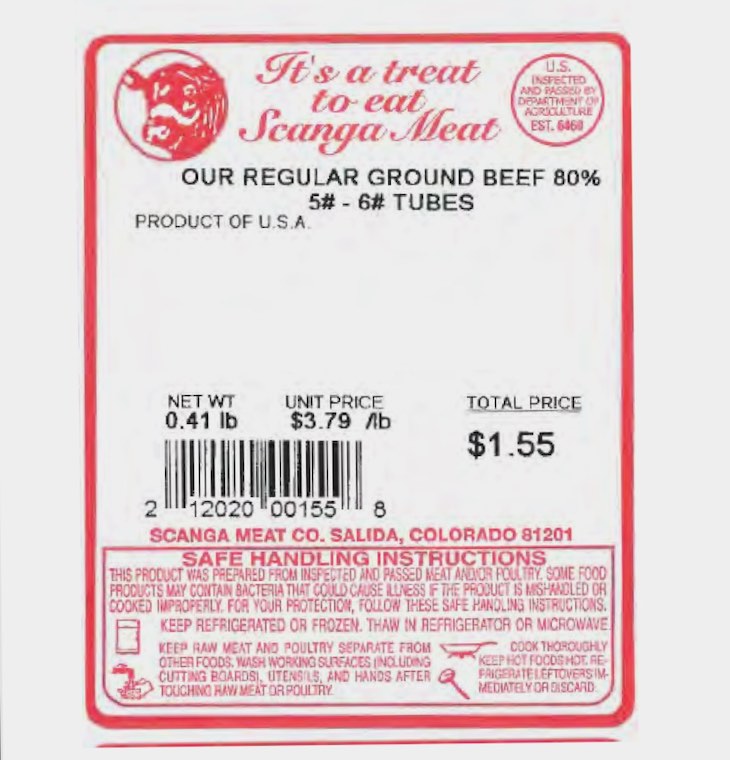 Scanga Meat Ground Beef Recalled For Possible E. coli O103